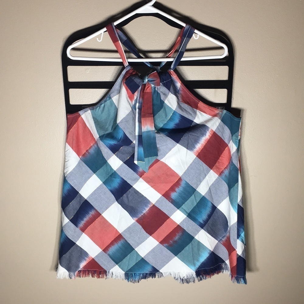 Motherhood summer tank top size large plaid summer tank top baby momma t… - Picture 9 of 10